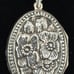 AMAZING Large Vintage Sterling Silver Raised Floral Locket