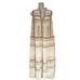 Paani Womens Sizze Small White and Tan Cotton Boho Style Maxi Dress NWT
