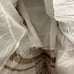 Paani Womens Sizze Small White and Tan Cotton Boho Style Maxi Dress NWT