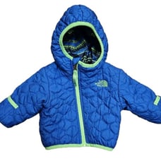 North Face Baby Reversible Perrito Jacket Size 3 Months Blue