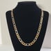 30 Womens 18K Gold Silver Mixed Two Tone Figaro Chain Link Necklace Jewelry 18