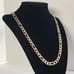 30 Womens 18K Gold Silver Mixed Two Tone Figaro Chain Link Necklace Jewelry 18