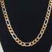 30 Womens 18K Gold Silver Mixed Two Tone Figaro Chain Link Necklace Jewelry 18