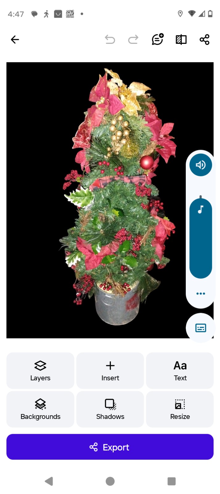 Christmas Tree red poinsettia