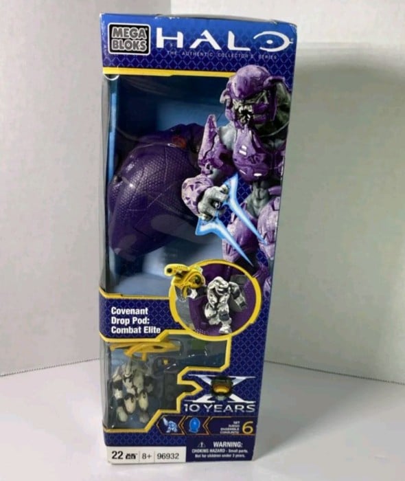 Mega Bloks Halo Covenant Drop Pod: Combat Elite Set 6 #96932 New