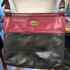 Women’s genuine leather two tone vintage FOSSIL Brand Shoulder Handbag