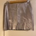 Leather metallic skirt mini