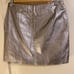 Leather metallic skirt mini
