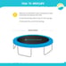 skybound Two-Piece Replacement Pad for 15ft Trampolines - Blue P1-1512SBL