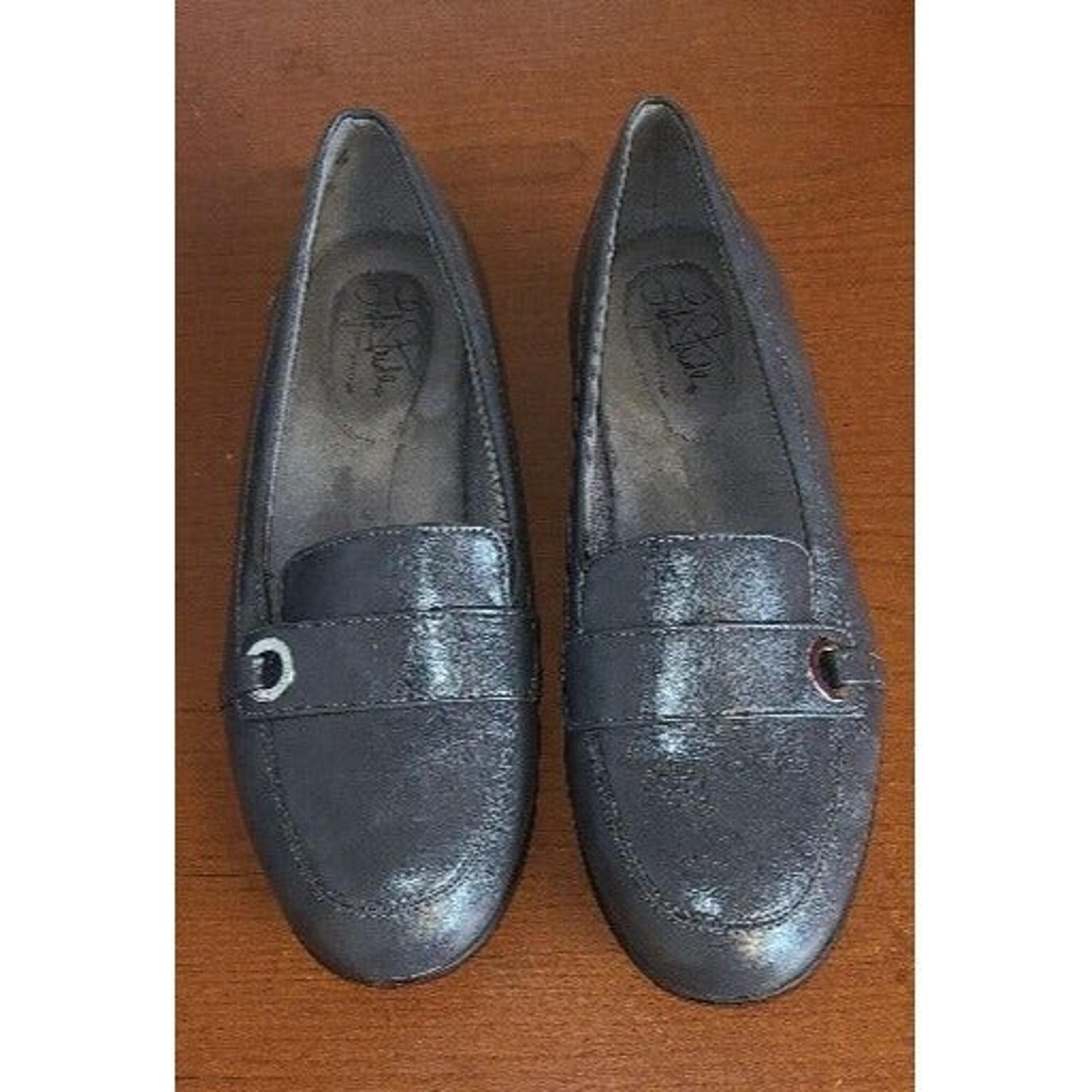 Life Stride Velocity Marbled Gray Penny Loafer Block Heel Size 8 M Slip-On