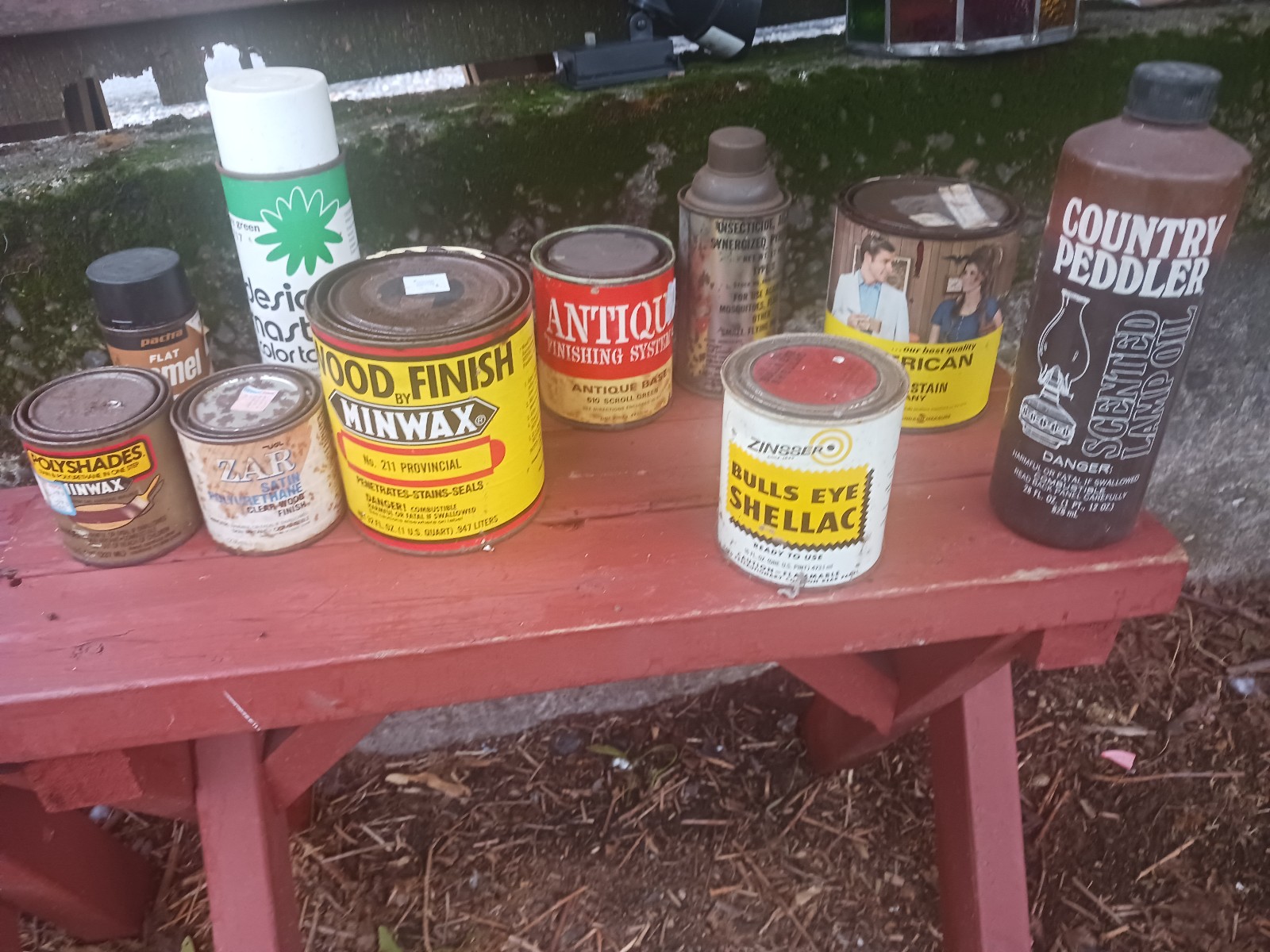 Lot of 10 vintage cans and bottles