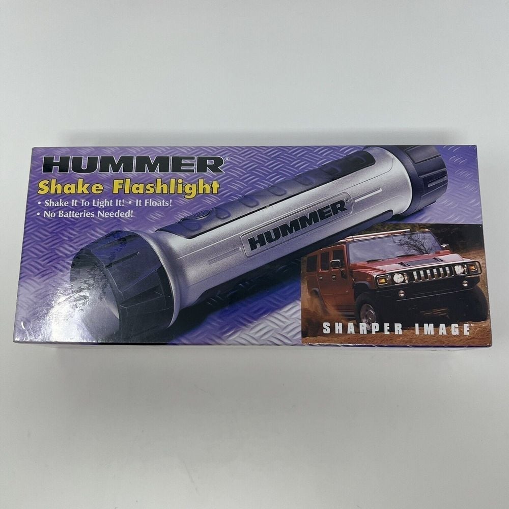 Sharper Image Hummer Shake Flashlight Shake it to Light it Brand New