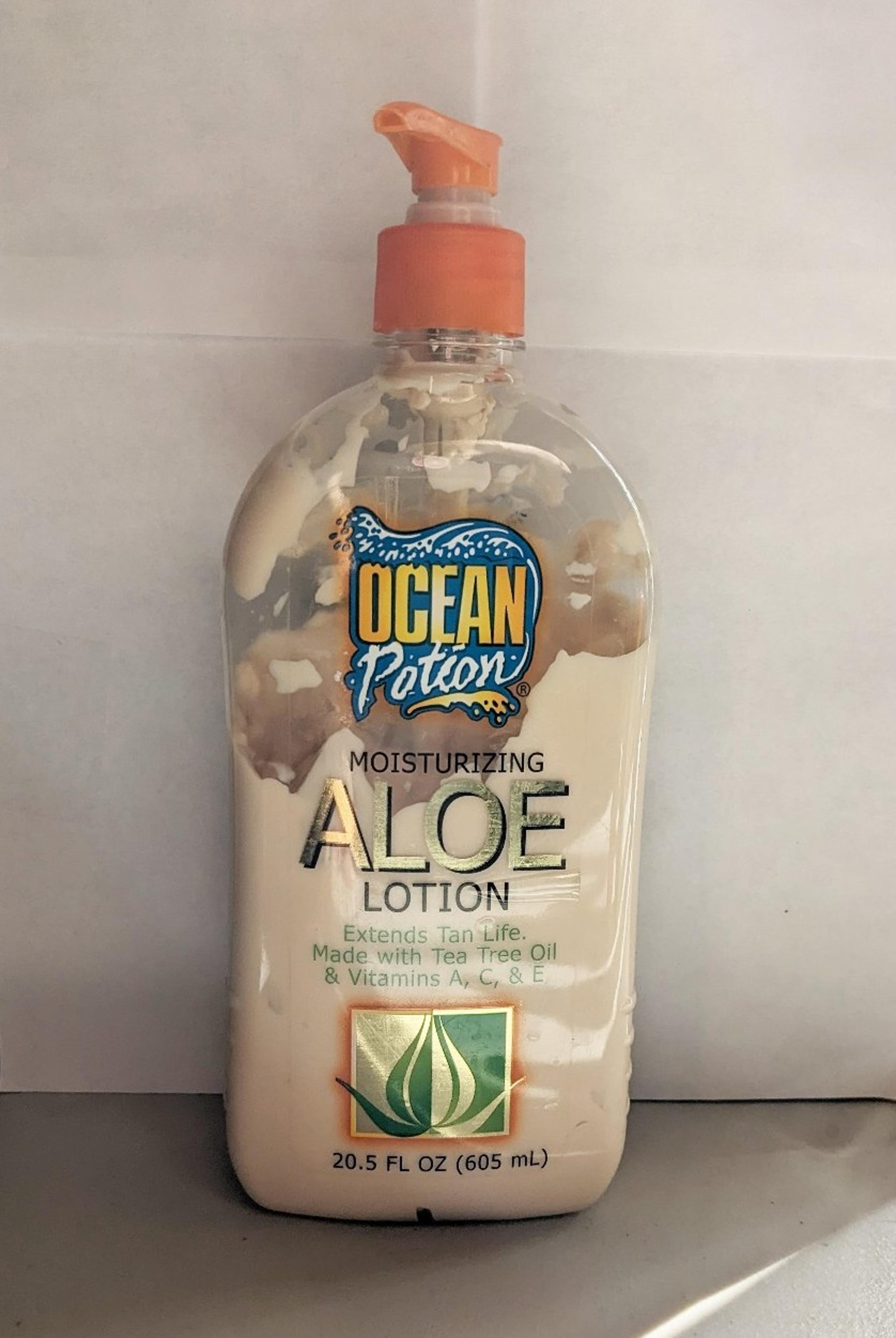 Ocean Potion Moisturizing Aloe Lotion Extends Tan Life 20.5oz USED 50% FULL