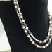 Pearl Double Strand Necklace Swarovski Crystals Sterling Silver Sterling Clasp