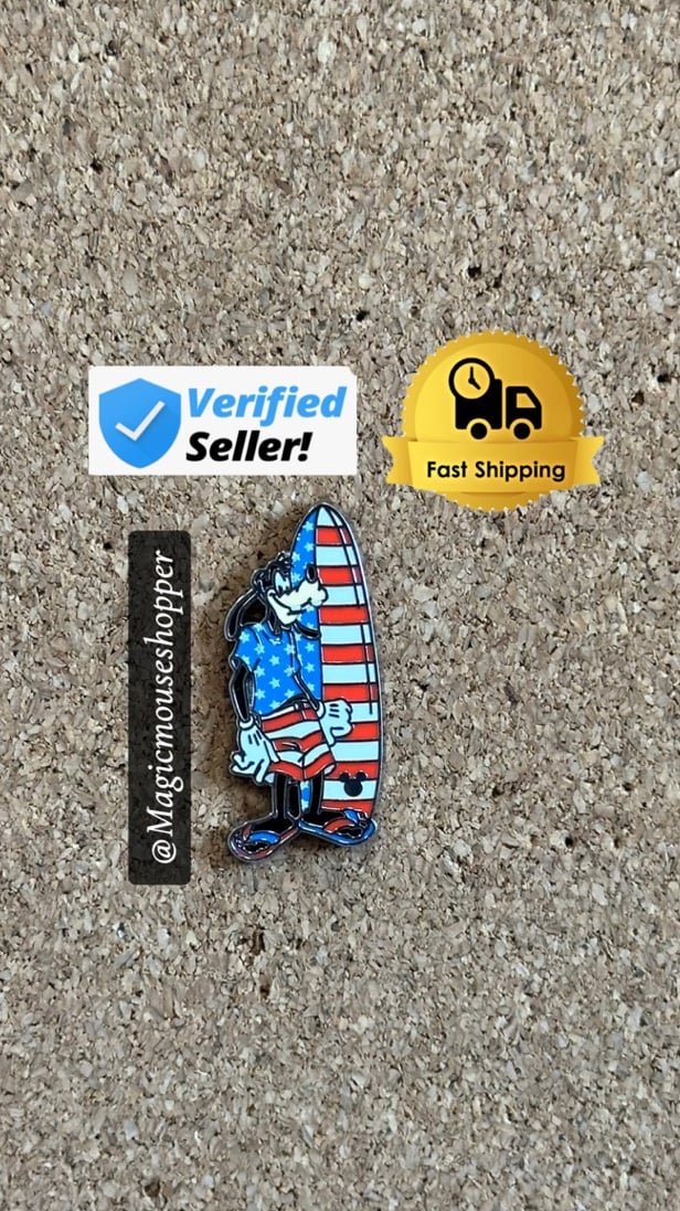 Disney Parks Disneyland Hidden Mickey Pin 2025 Mickey 4th of July
