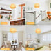 Hand-Woven Bamboo Pendant Light Hanging Lamp, 16 Inch Natural Rattan Pendant Lam