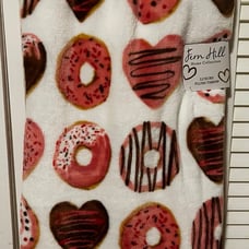 Valentines Day Heart Donuts Throw