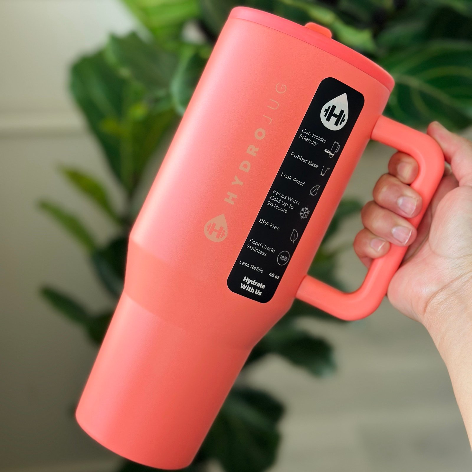 Hydrojug traveler Coral 40oz