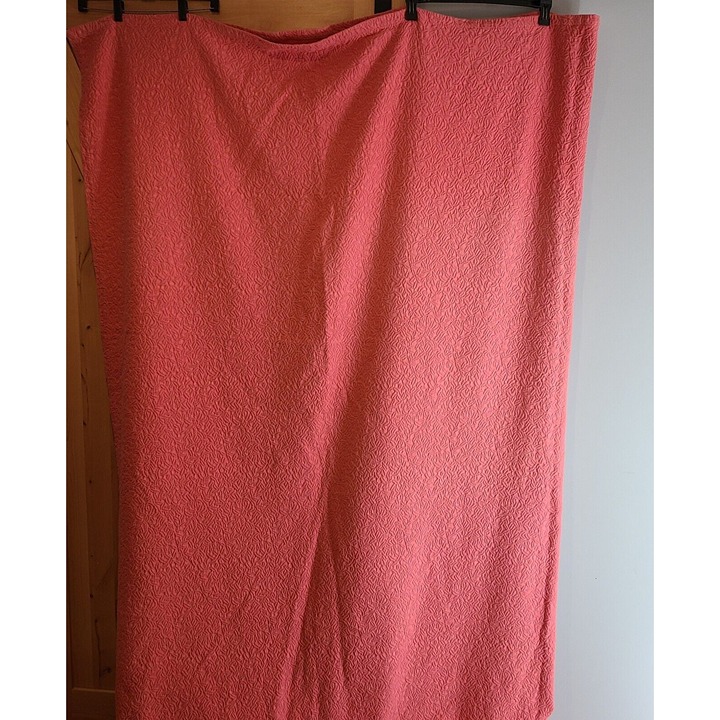 LL Bean MATELASSE Queen BEDSPREAD Pink Textured PORTUGAL OHXH3