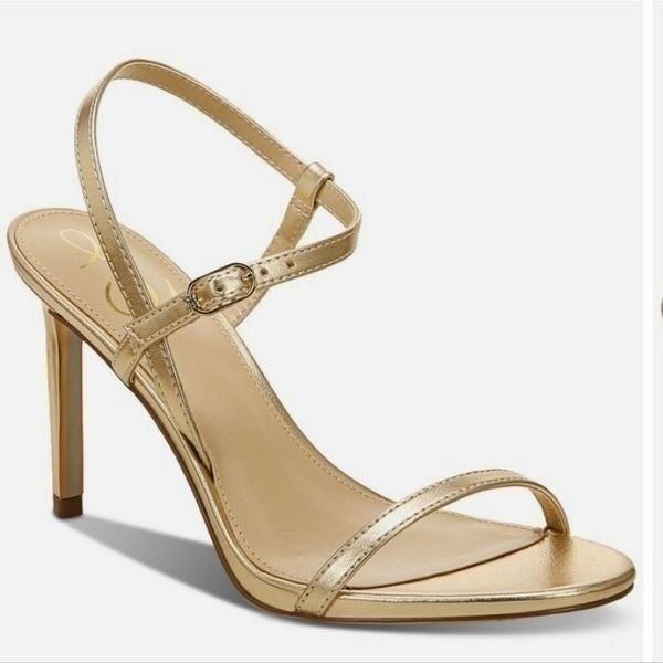 New SAM EDELMAN Women's Doran Strappy Stiletto gold Dress Sandals 5