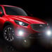 White LED Halo Angel Eye Fog Lamps Driving Light Kit for 2016 2017 Mazda CX-5