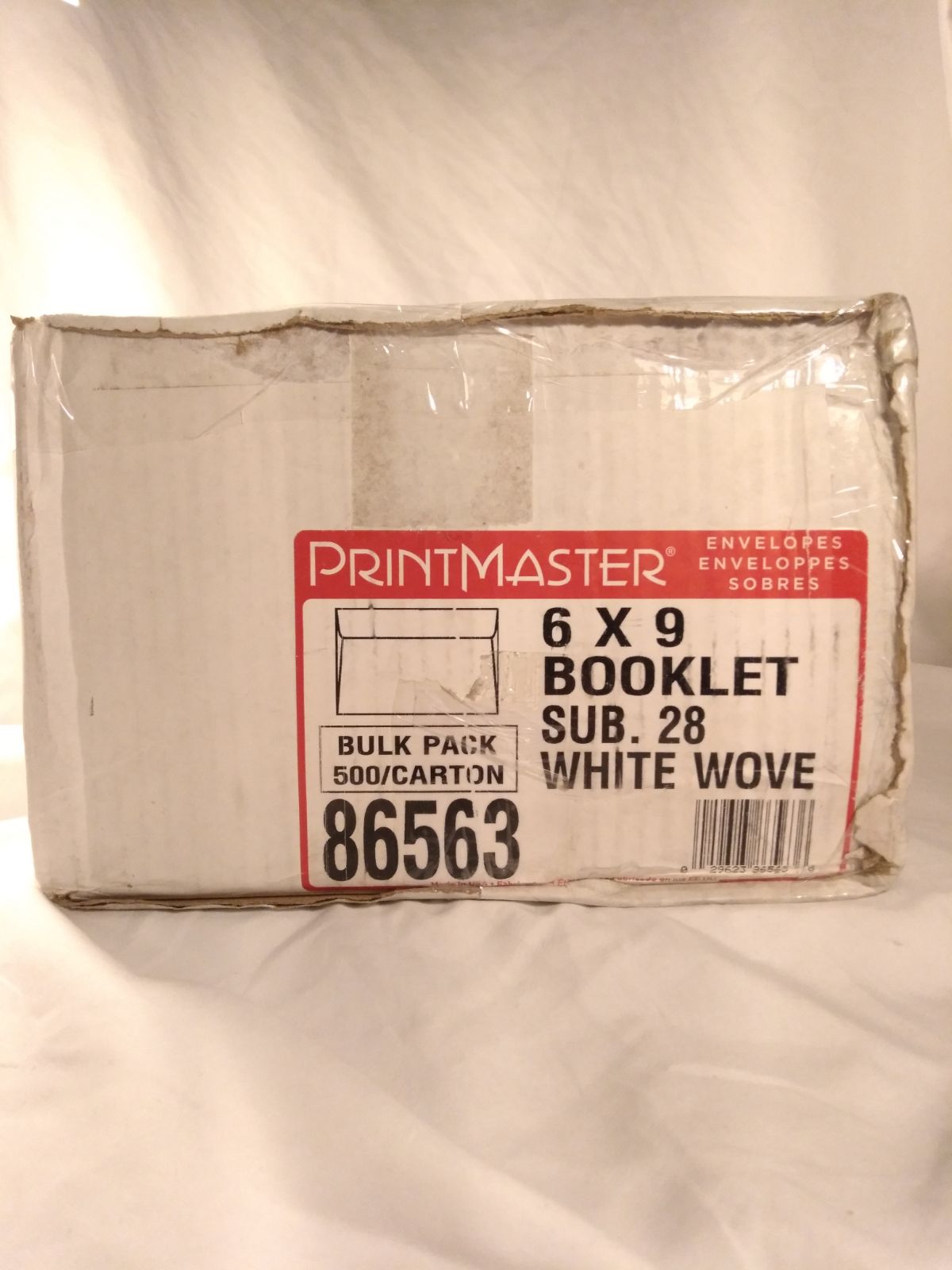 Printmaster 6 x 9 white booklet envelopes 500/case