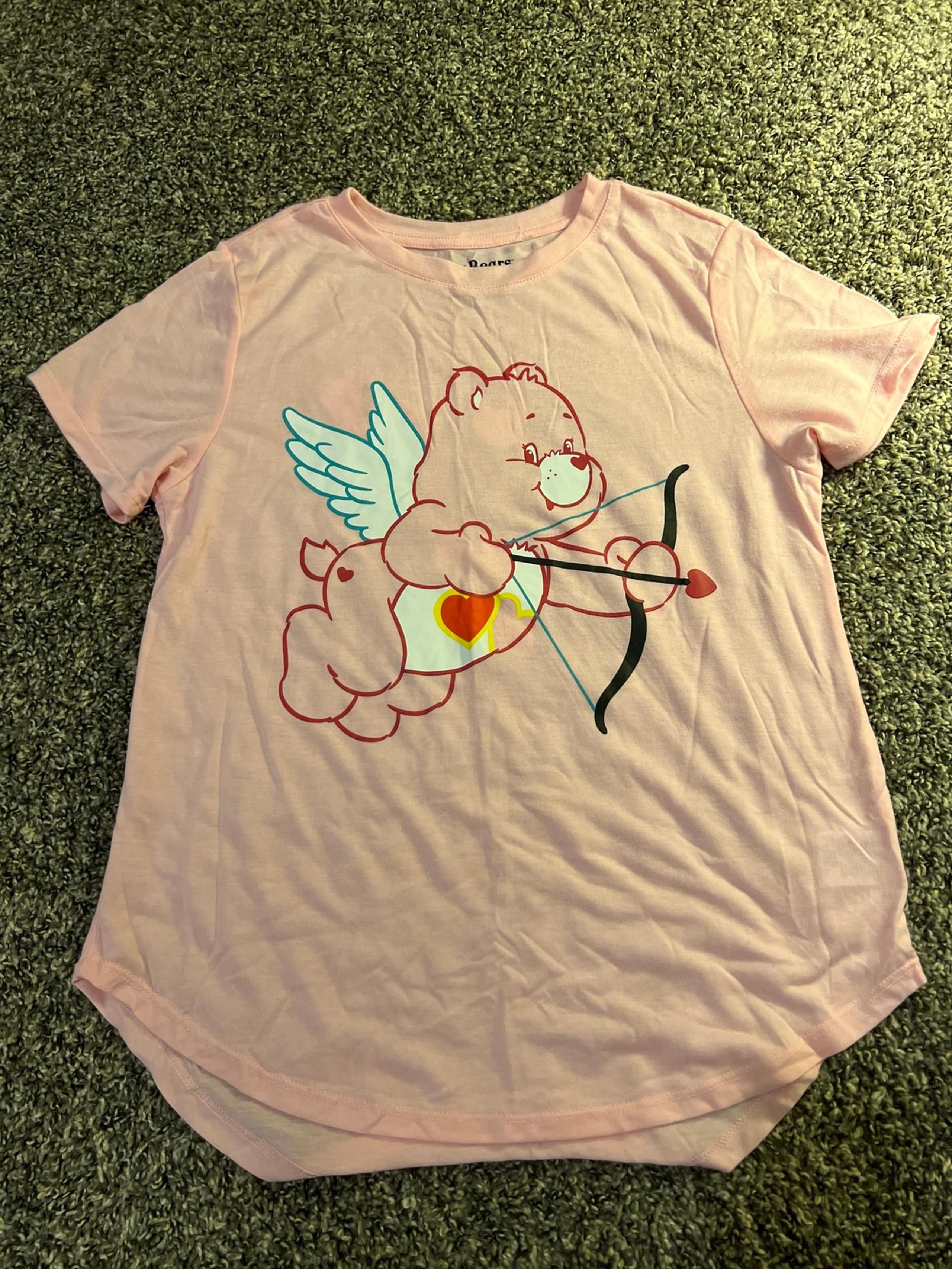Care Bears Women’s T-Shirt Pink Valentines Day Sz Large