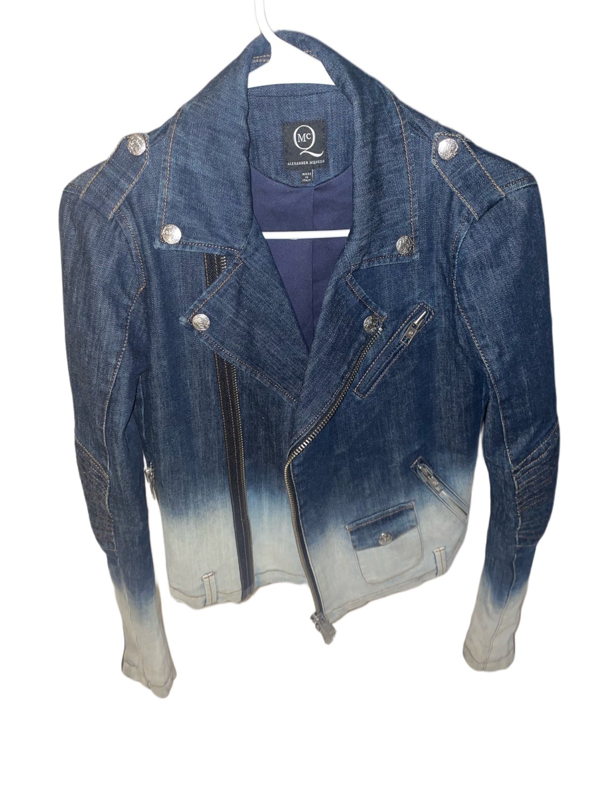 Alexander McQueen ombre denim jacket