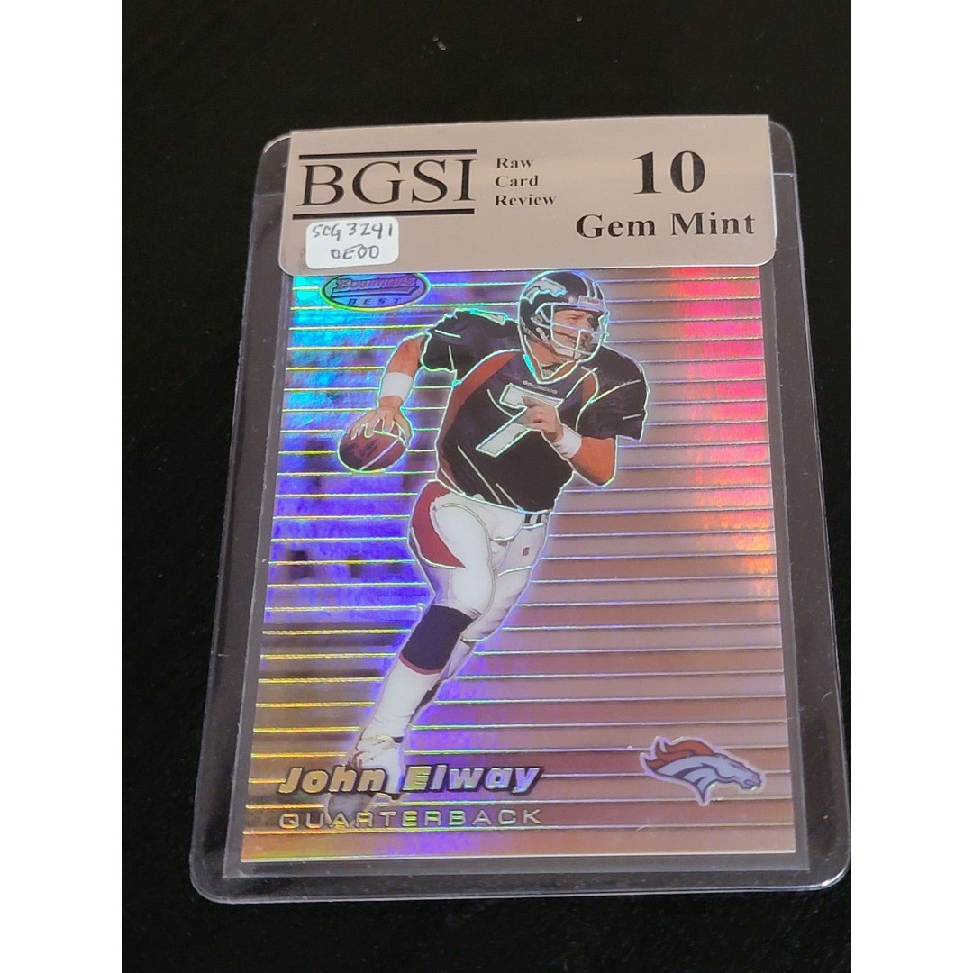 1999 JOHN ELWAY #50 BOWMANS BEST REFRACTOR 218/400
