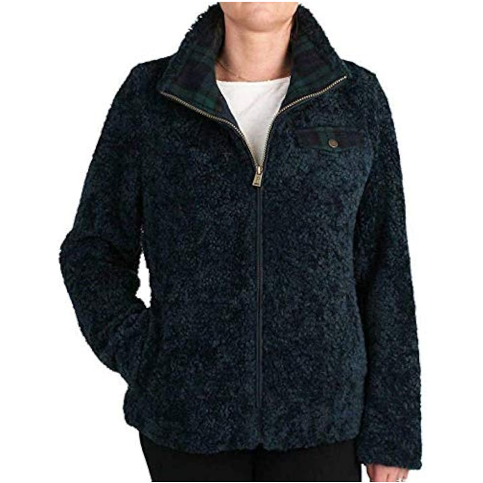 Pendleton wool blend fleece zip up jacket Large