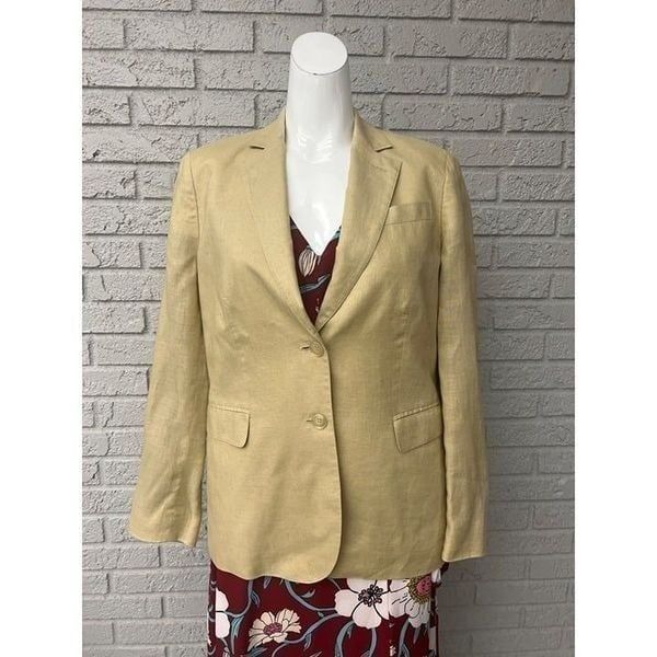 Brooks Brothers Women’s Tan Linen Blazer Size 6