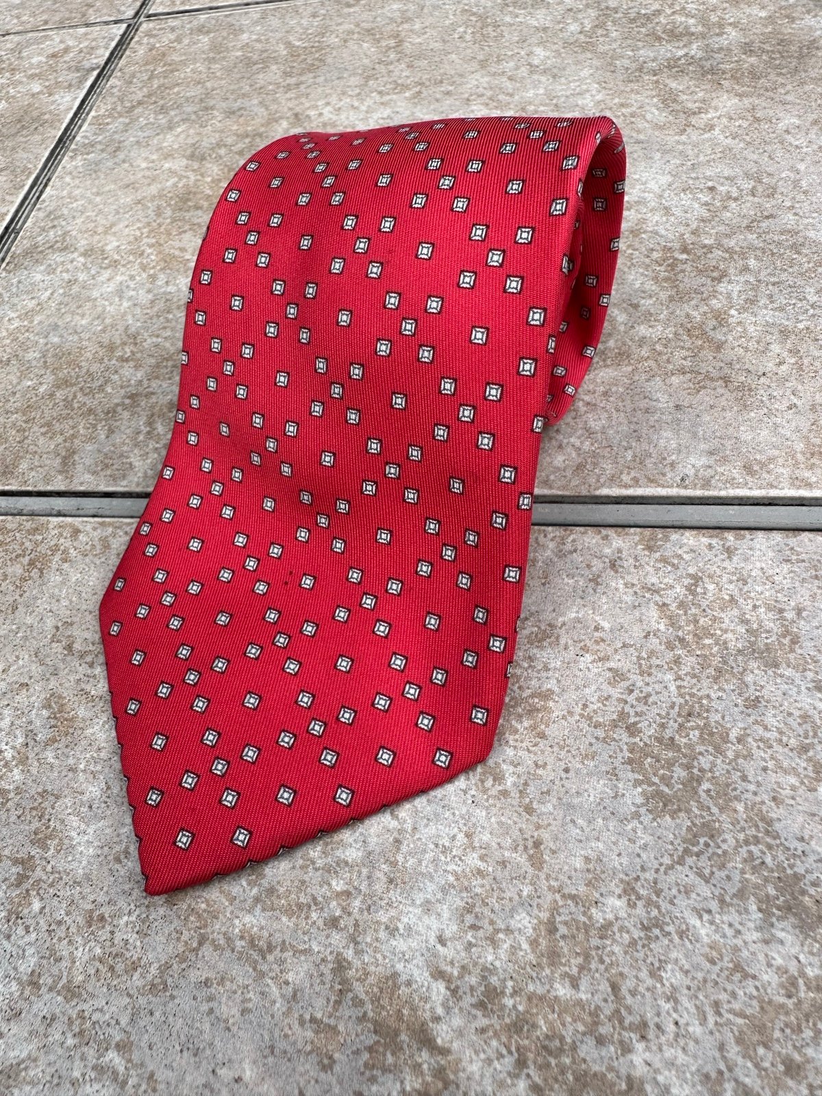HERMES silk tie