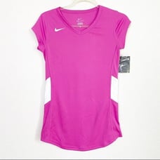 Nike Pink Dri-Fit V-Neck Athletic Tee