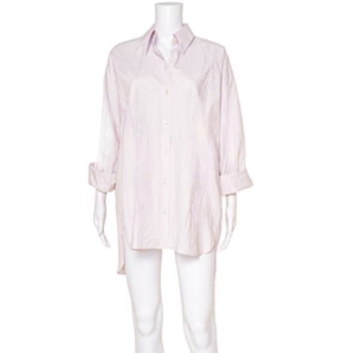 Acne Studios 34 US 6 Pink Button Front Long Sleeve Shirt Designer Oversized