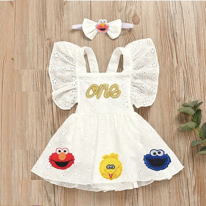 9-12 months Elmo romper outfit dress clothes first birthday Sesame Street