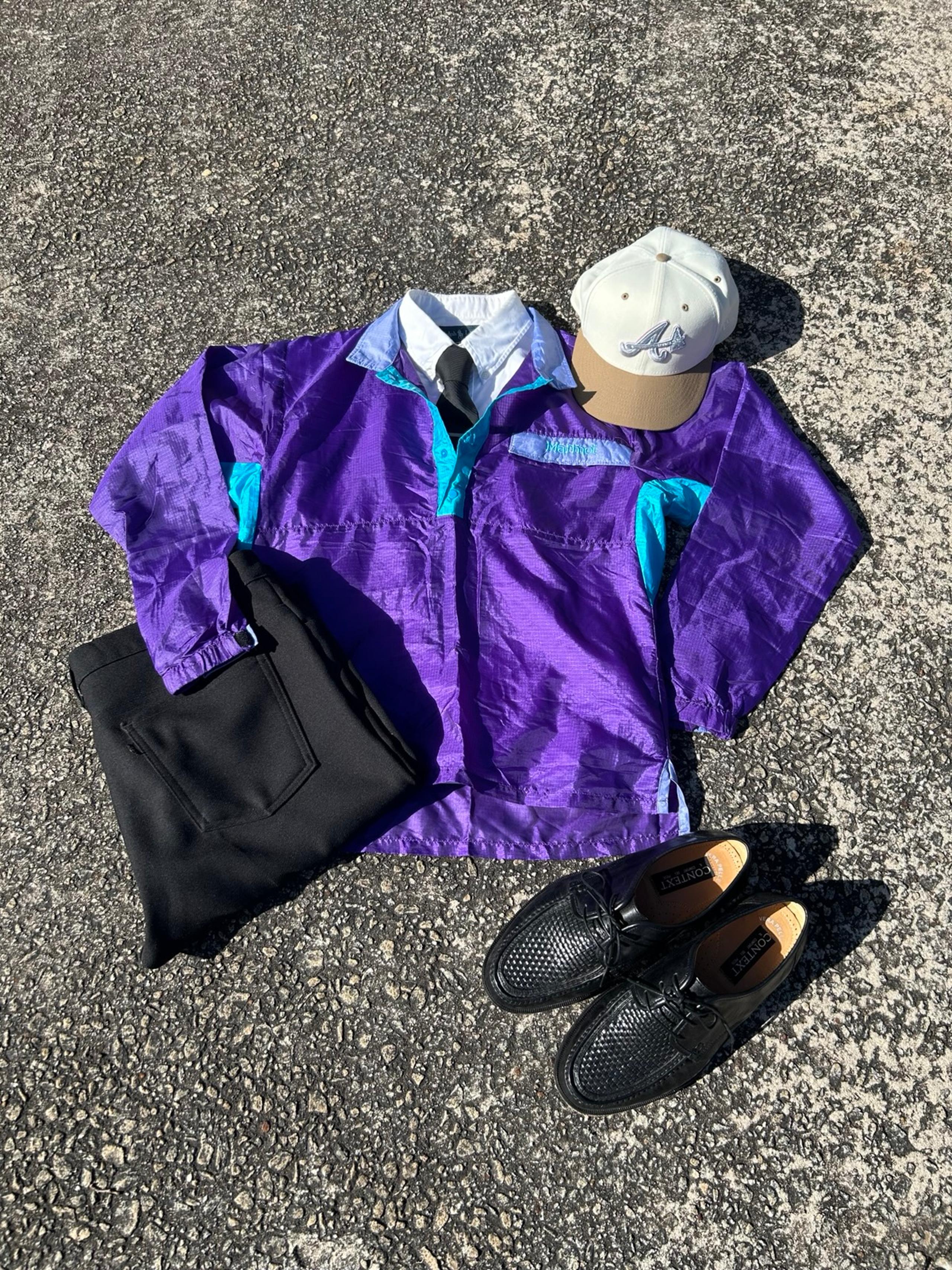 Vintage Marmot Purple & Blue Lightweight windbreak Jacket - Size M