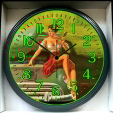 Retro Garage Shop Mechanic Music Studio Lounge Glow In The Dark Wall Clock