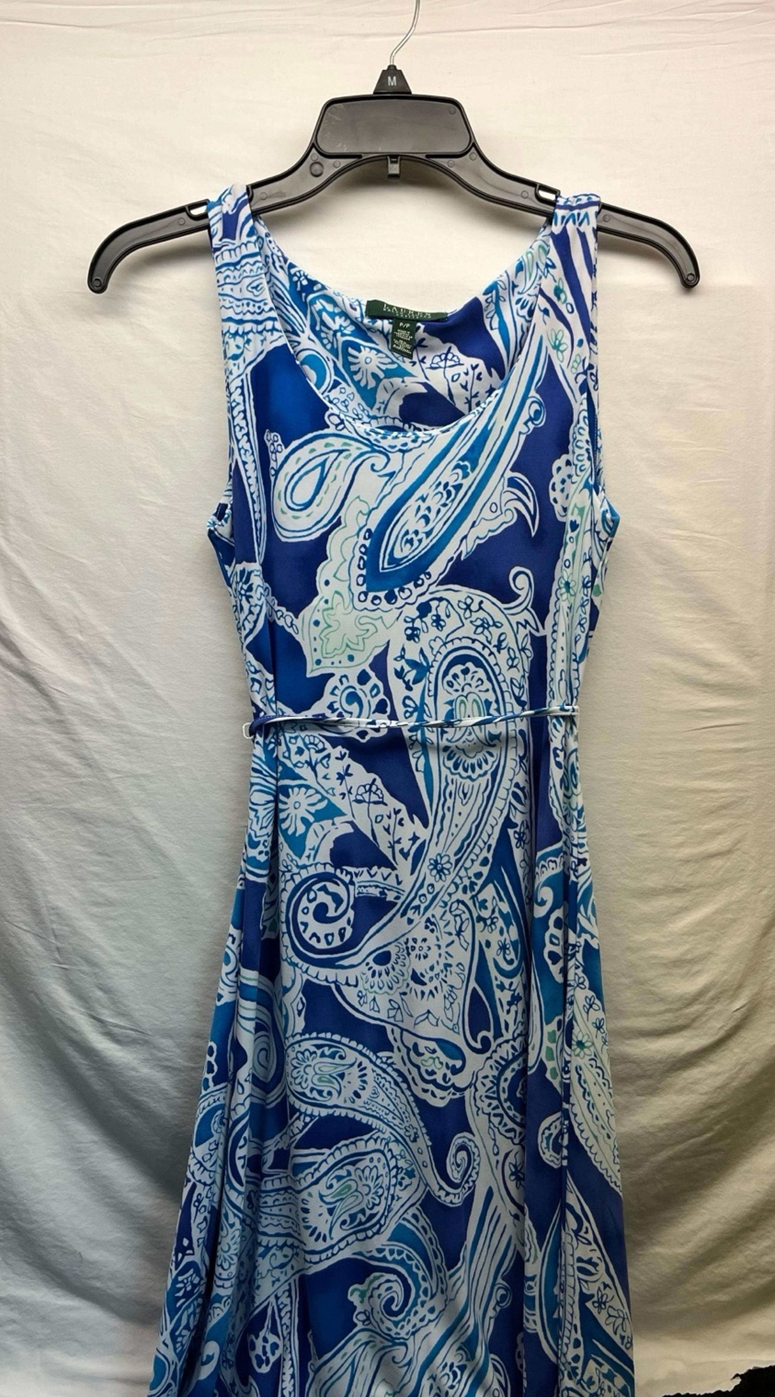 Women’s Lauren Ralph Lauren Petites Blue Paisley Dress Size P