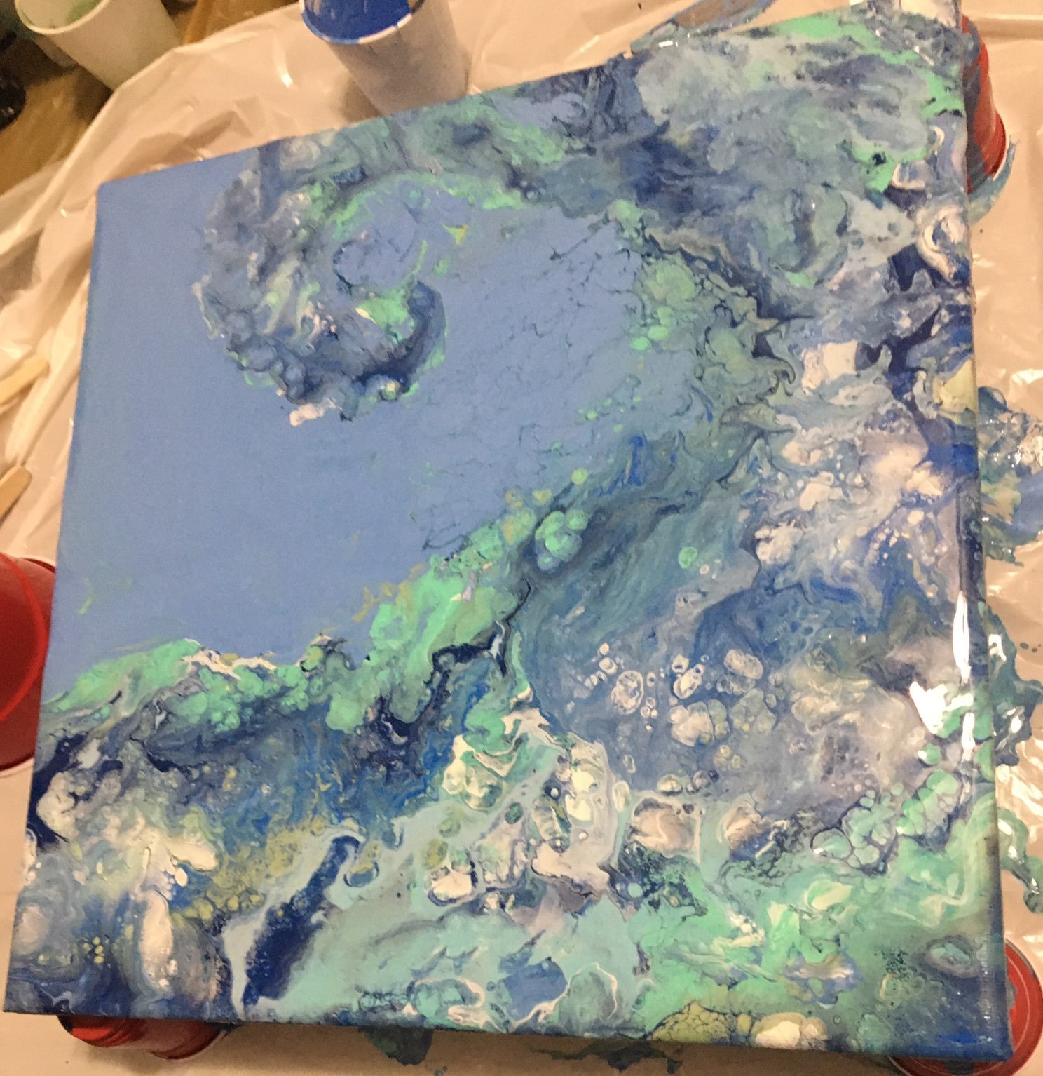 Sea wave painting