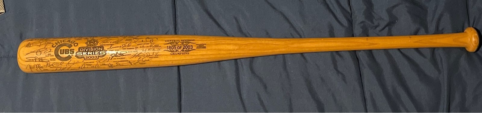 2003 Chicago Cubs Central Division Champion Bat