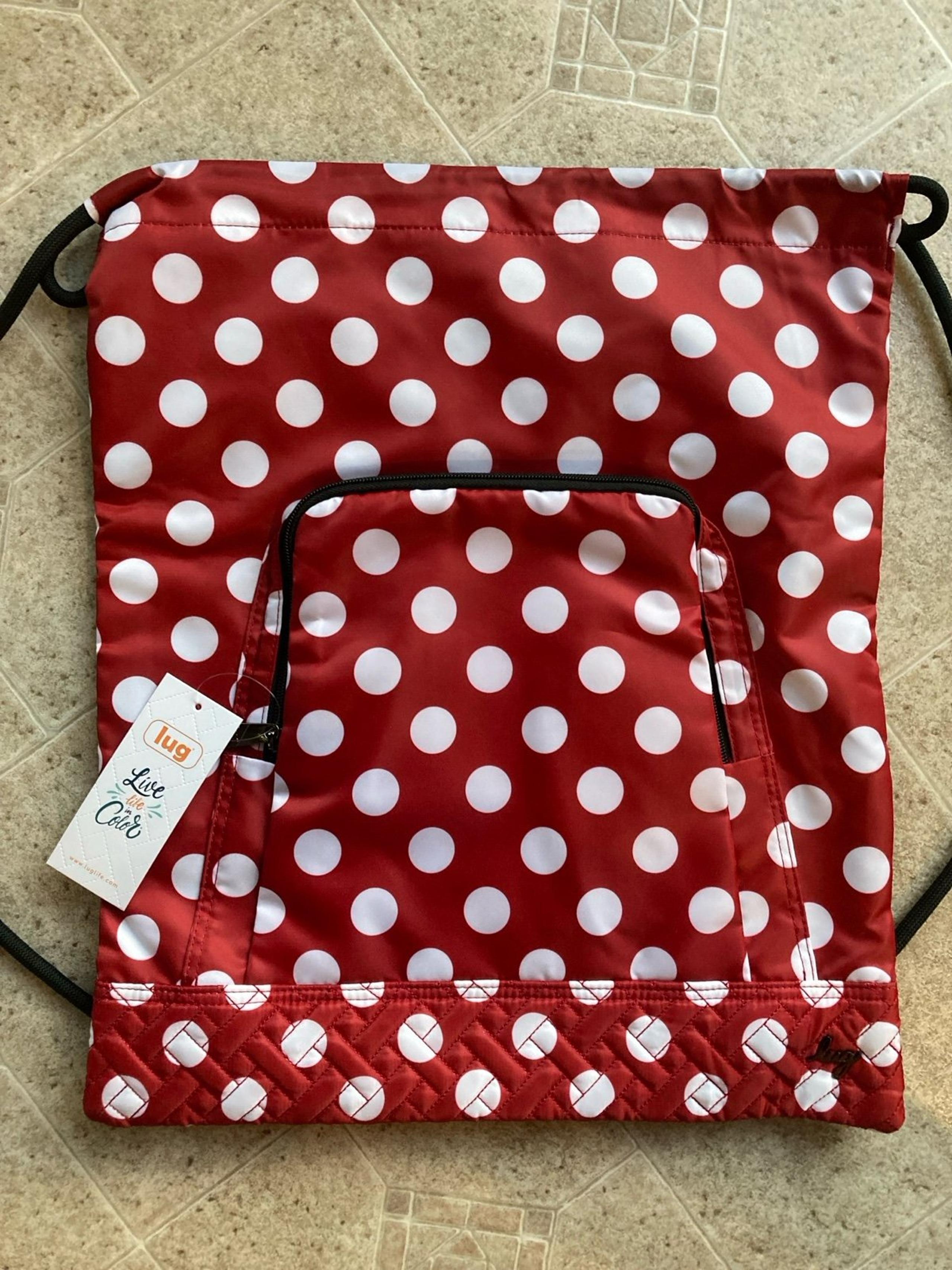 Lug Jumping Jack in Crimson Large Dot NWT
