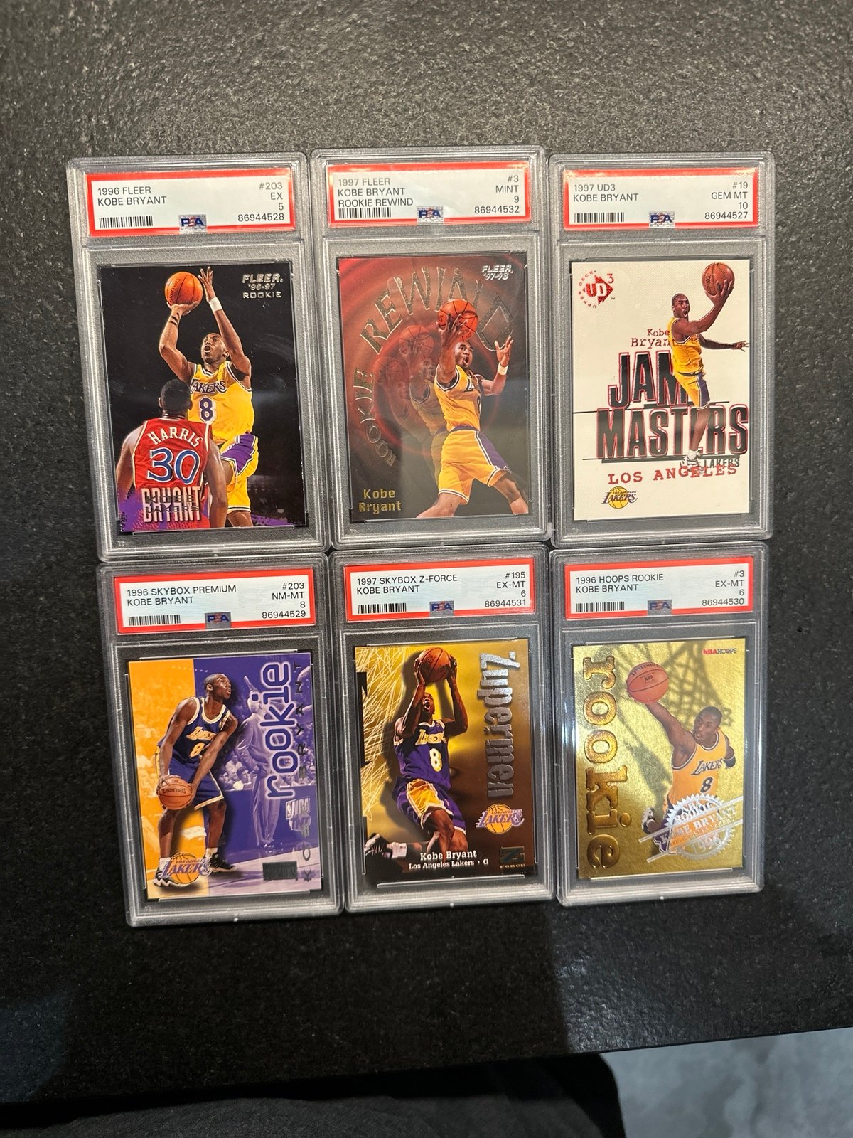 Kobe Bryant PSA rookie cards