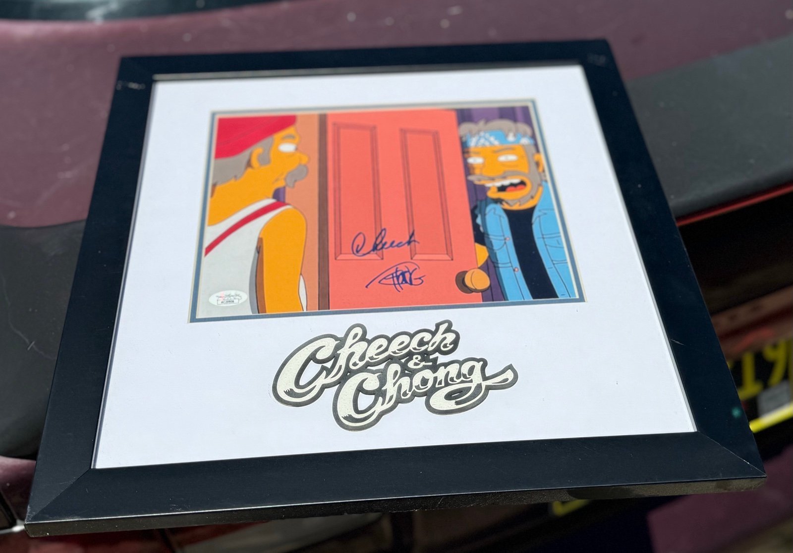 Cheech and Chong Signed Framed Photo