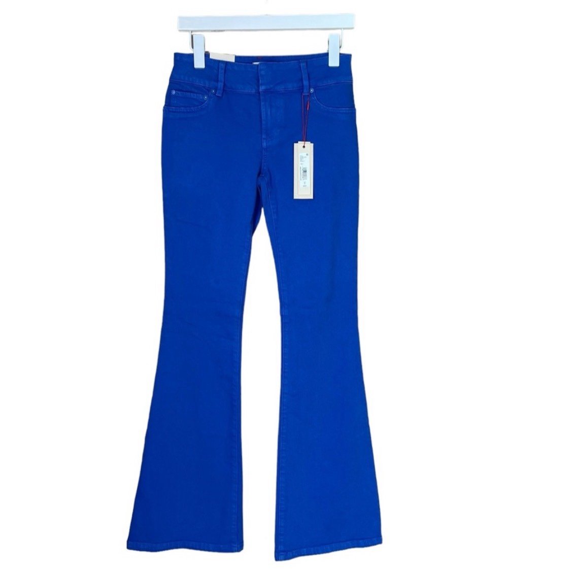 Alice + Olivia Low Rise Bell Bottom Jean Royalty Size 27 Colorful Retro Hippie