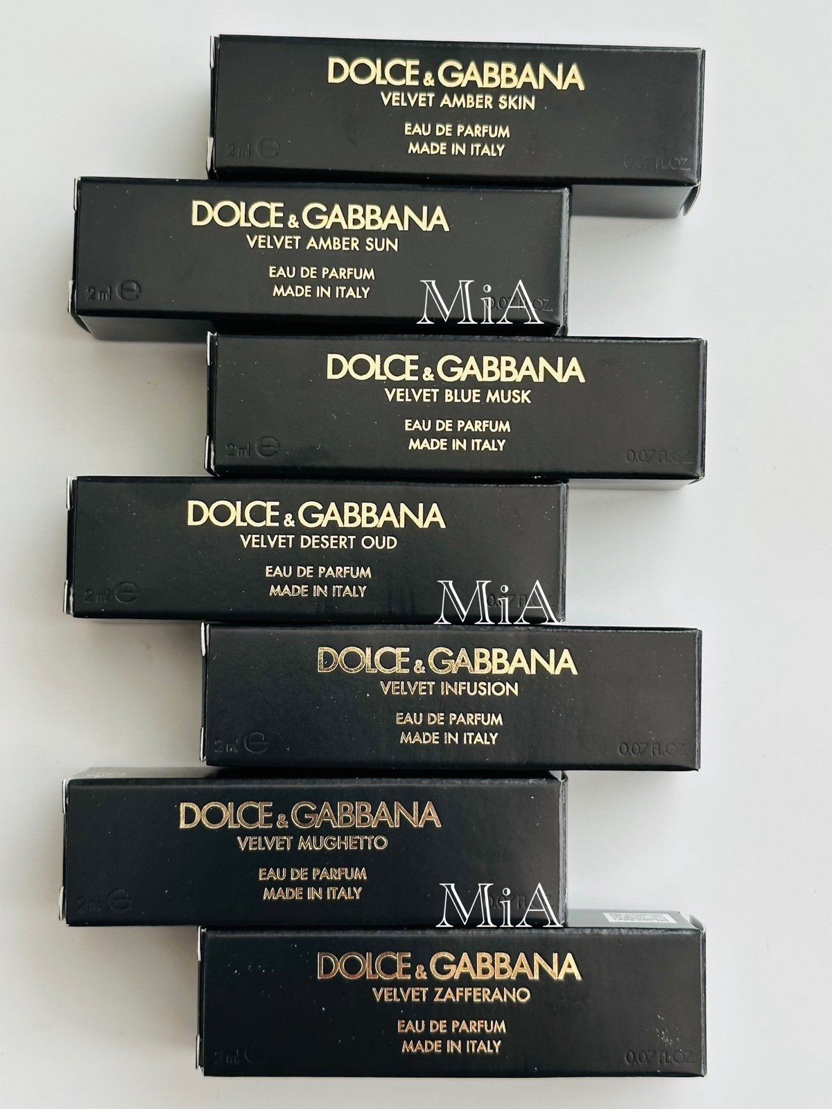 Dolce & Gabbana Velvet Collection Perfume Sample Size 2ml (7pcs)