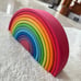 Grimms Wooden Rainbow Stacking Tunnel
