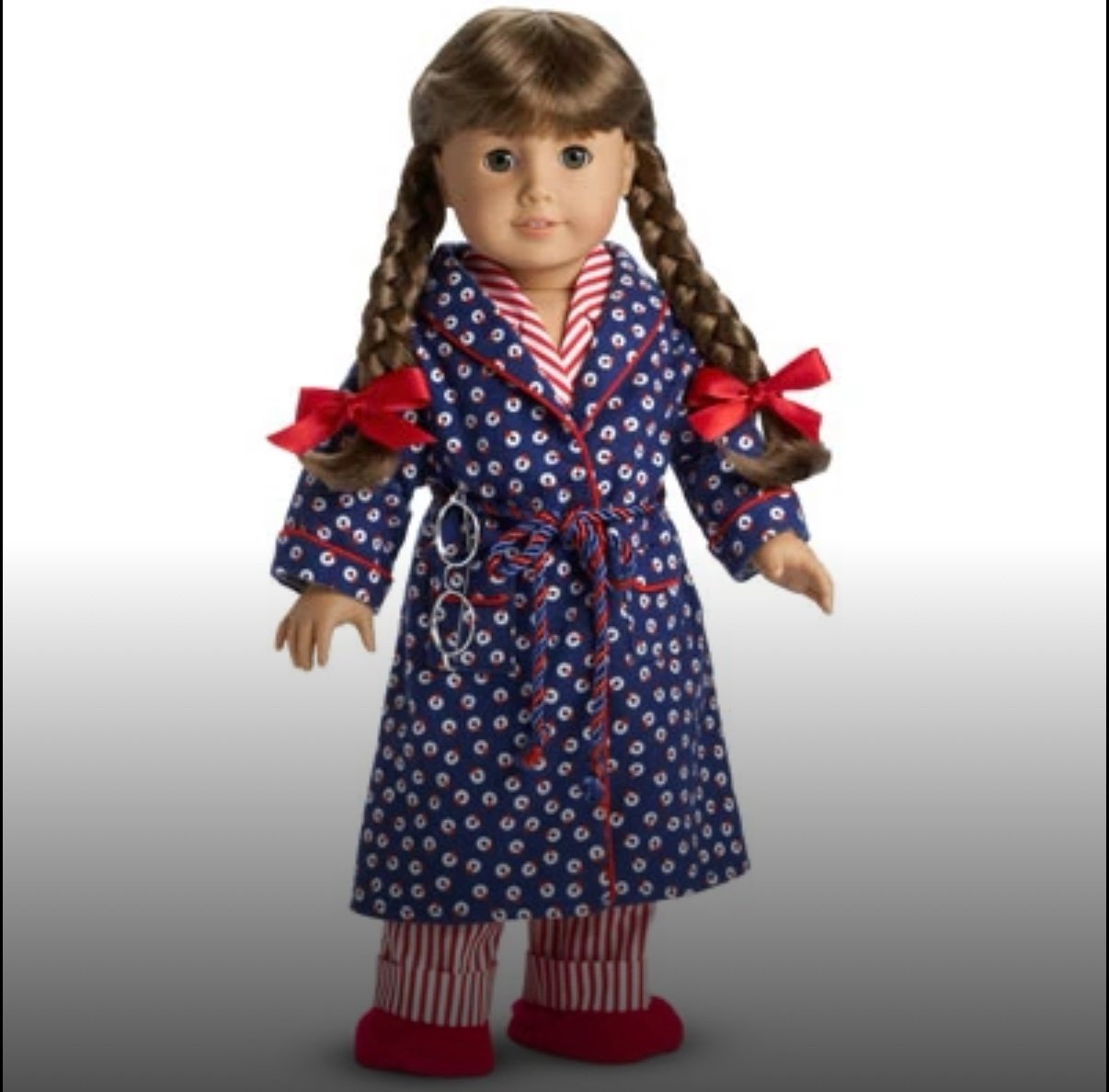 Pleasant Company American Girl Molly’s pajamas and robe. EUC
