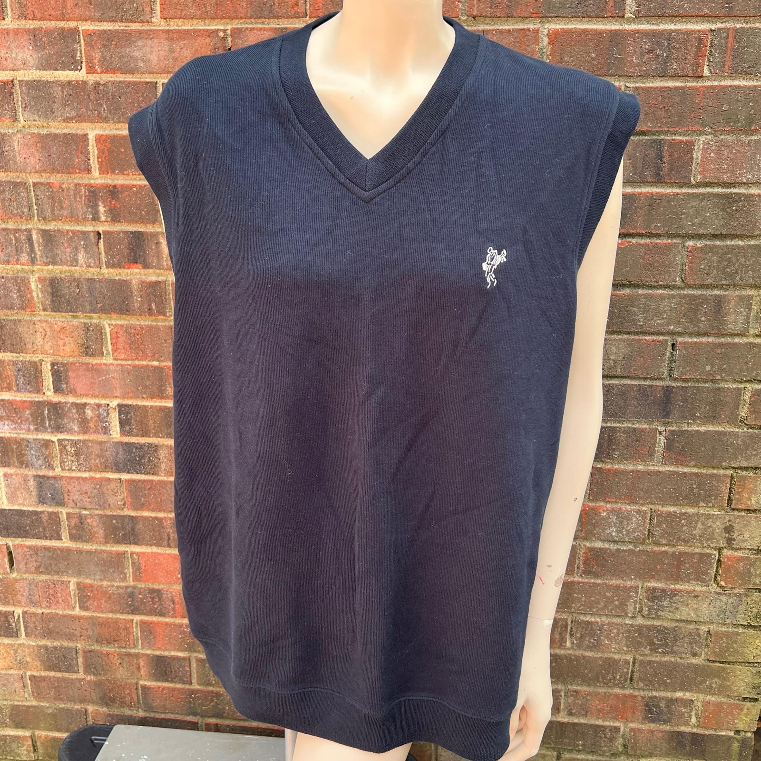 Ashworth mens navy sleeveless sweater golf vest size XL