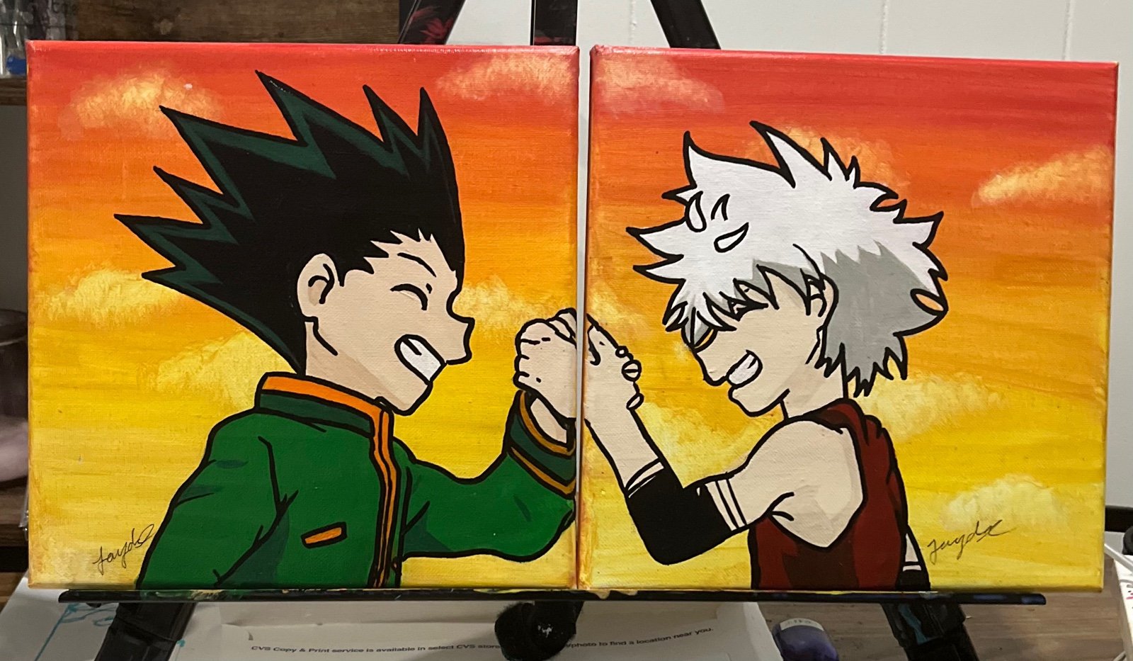 Gon and Killua Matching Canvas Paintings