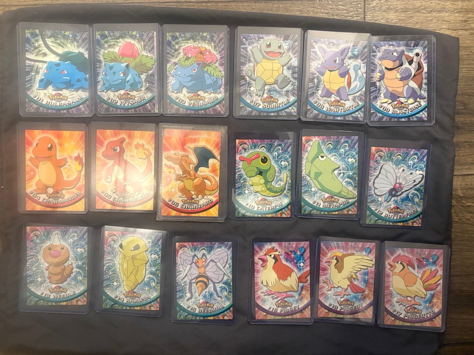 1999 Pokemon Topps Series 1 TV Animation Ed base Set Complete Collection 3 holo